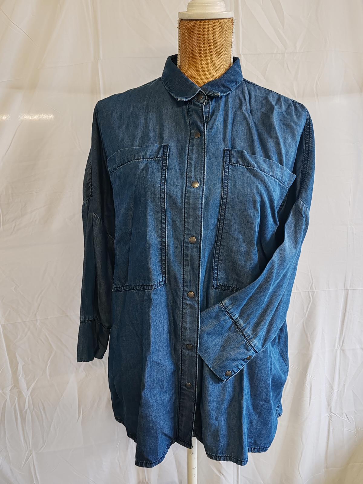 Barbour | UK 16 | Faded Denim Shirt | Lyocell