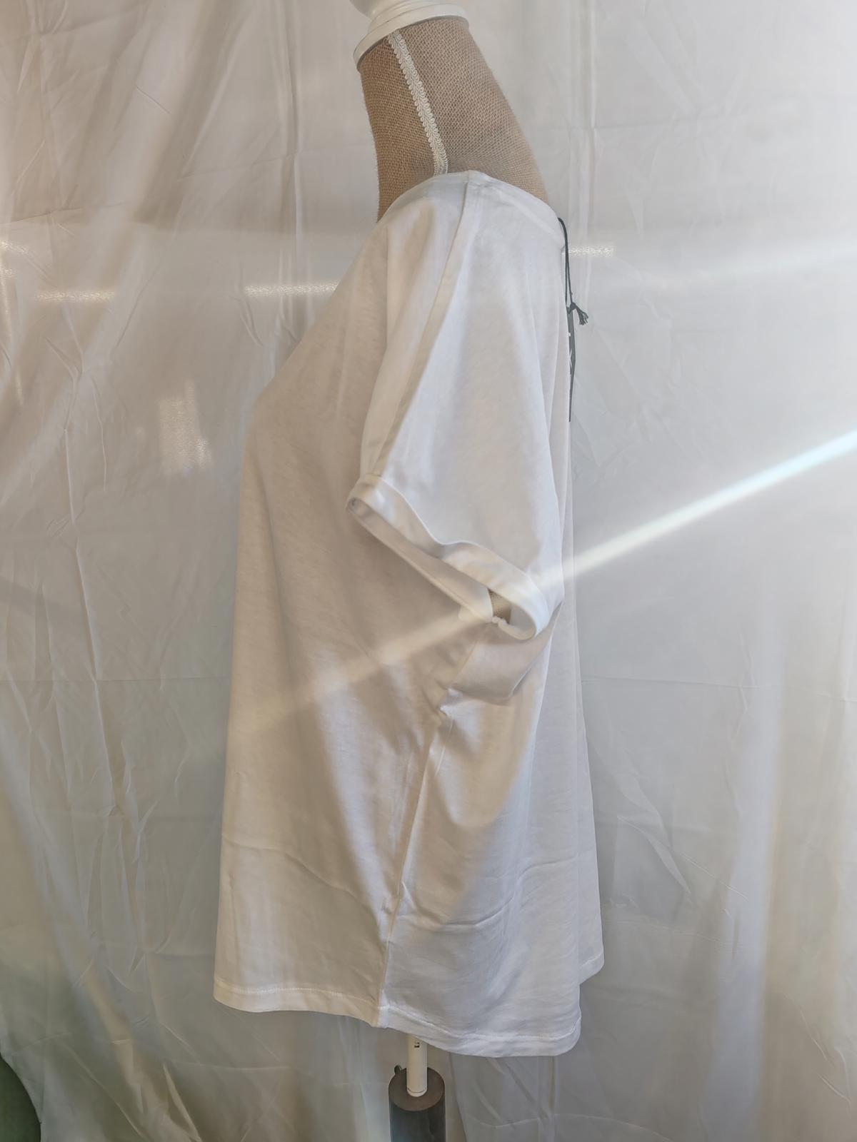 Next | UK 20 | White Cap Sleeve Tshirt | Cotton