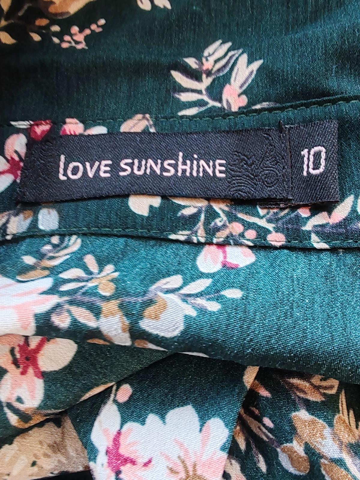 Love Sunshine | UK 10 | Dark Green Shirt Dress | Polyester
