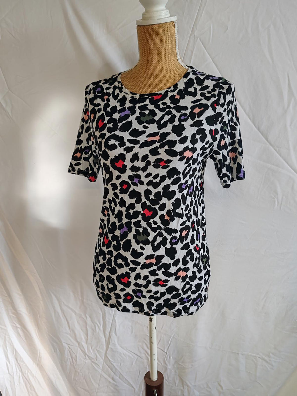 M&S | UK 14 | Leopard Print Tshirt | Cotton