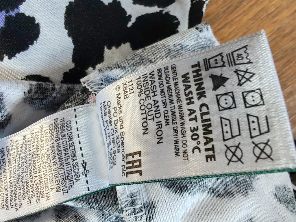 M&S | UK 14 | Leopard Print Tshirt | Cotton