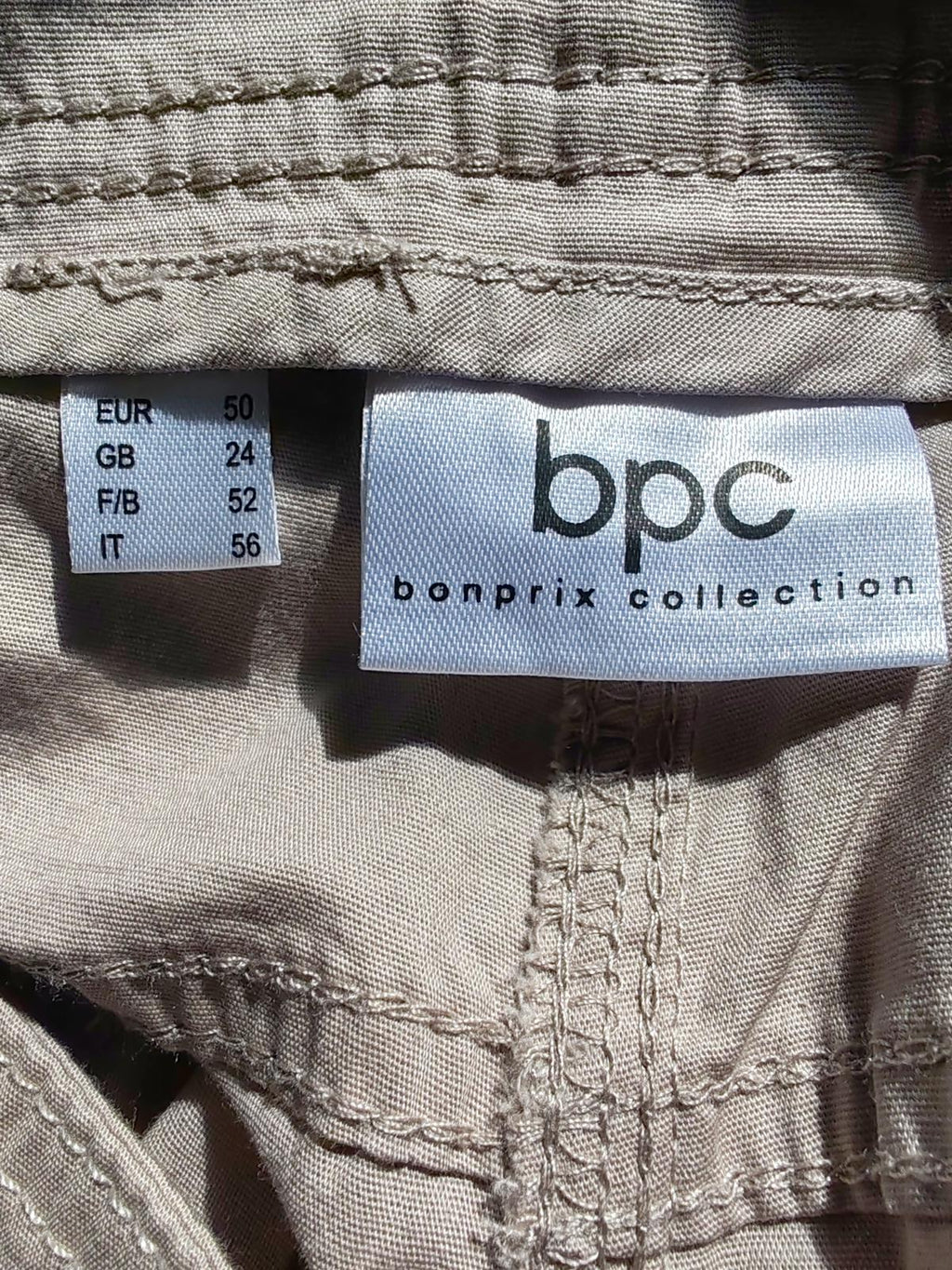 bpc | UK 24 | Beige 3/4 Pants | Cotton