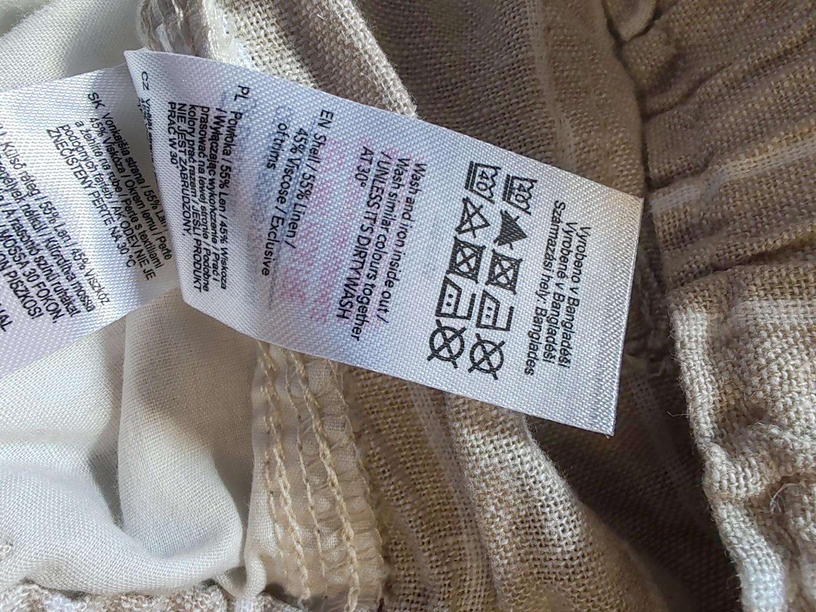 F&F | UK 12 | Beige and White loose pants | Linen blend