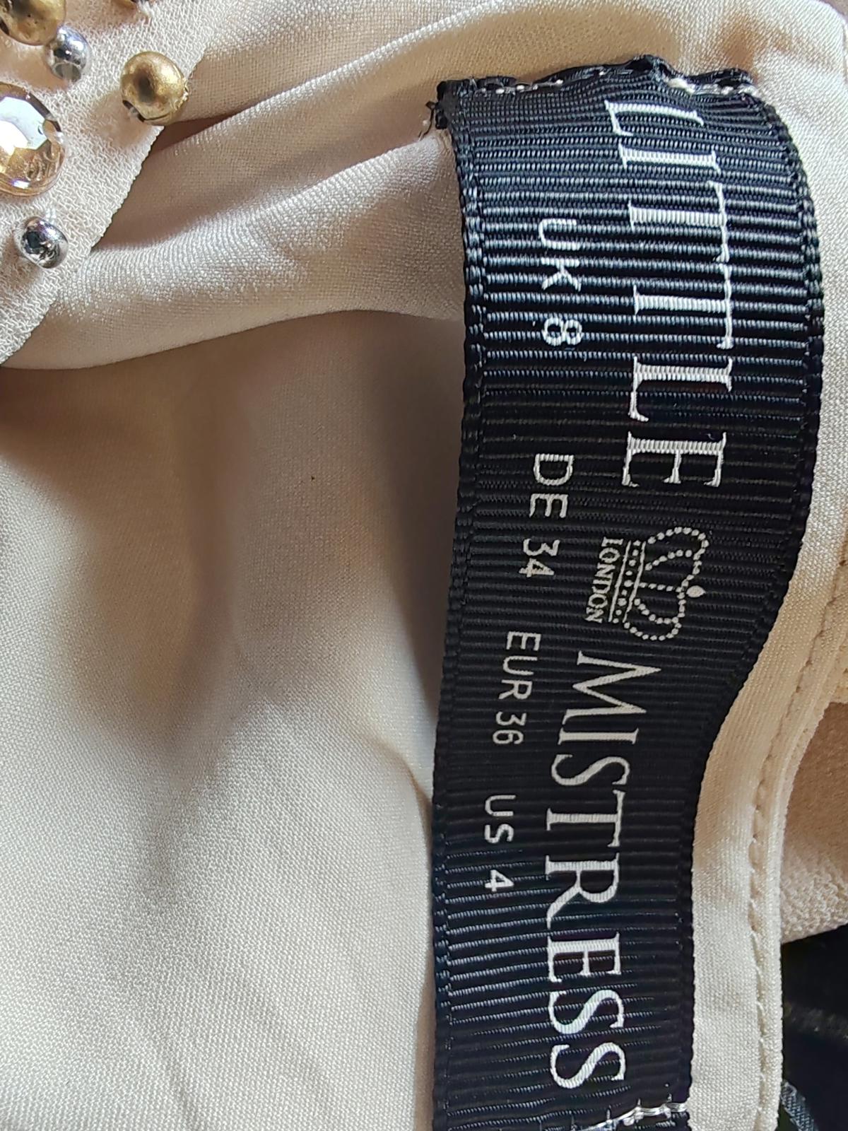 Little Mistress | UK 8 | Cream And Navy Dress