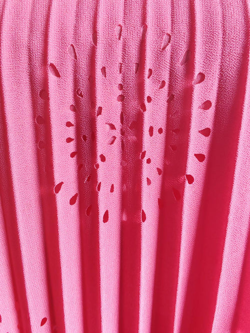 Darling | UK 10 | Coral Pleated Dress | Polyester