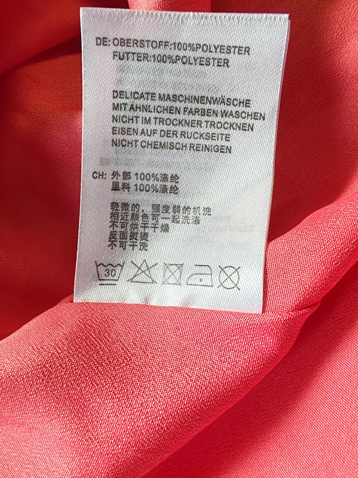 Darling | UK 10 | Coral Pleated Dress | Polyester