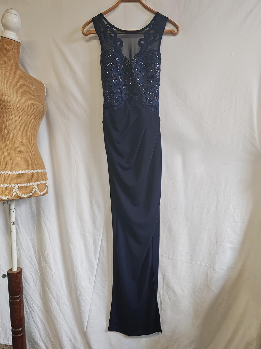 Lipsy | UK 6 | Navy Maxi Dress | Polyester