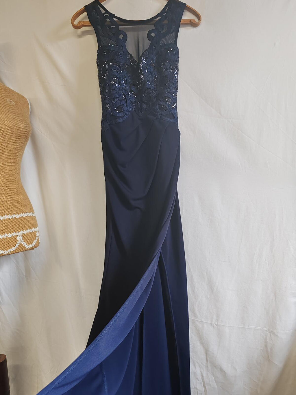 Lipsy | UK 6 | Navy Maxi Dress | Polyester