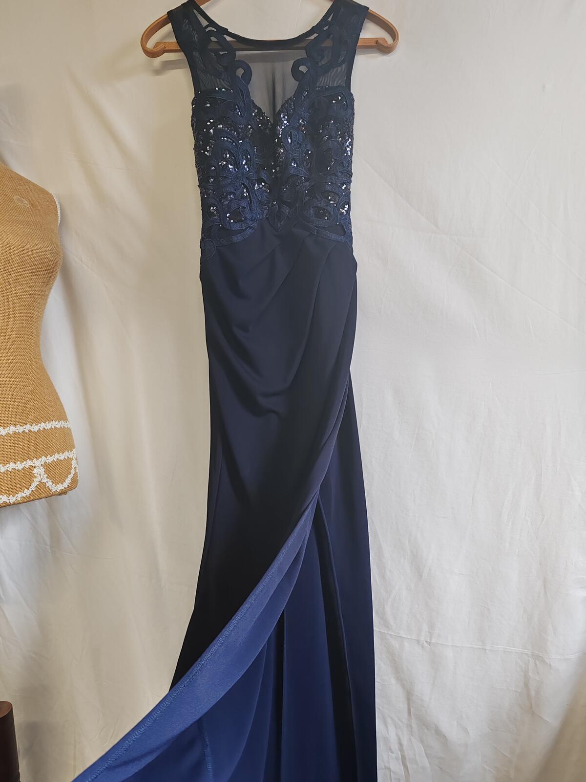 Lipsy | UK 6 | Navy Maxi Dress | Polyester