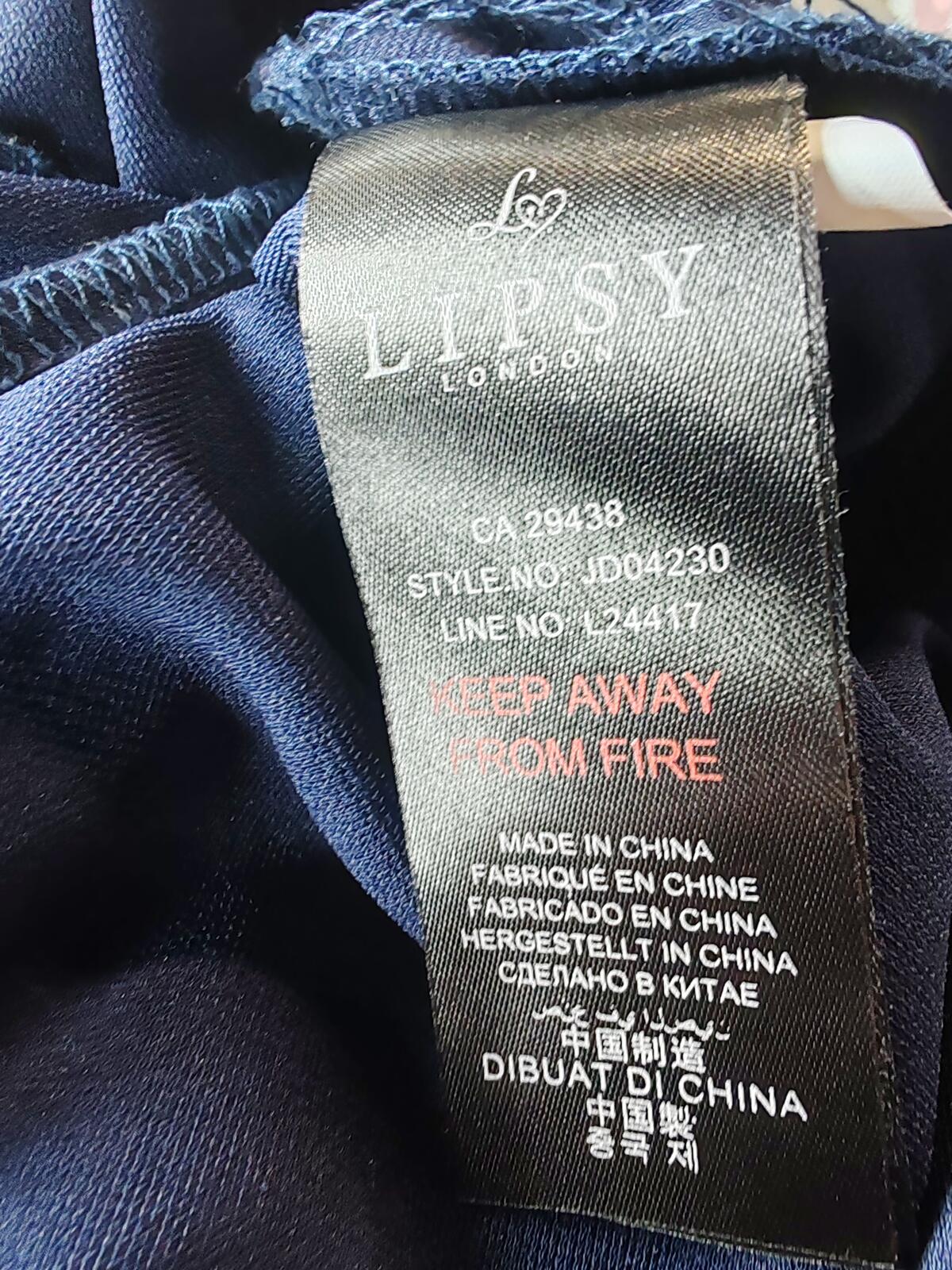 Lipsy | UK 6 | Navy Maxi Dress | Polyester