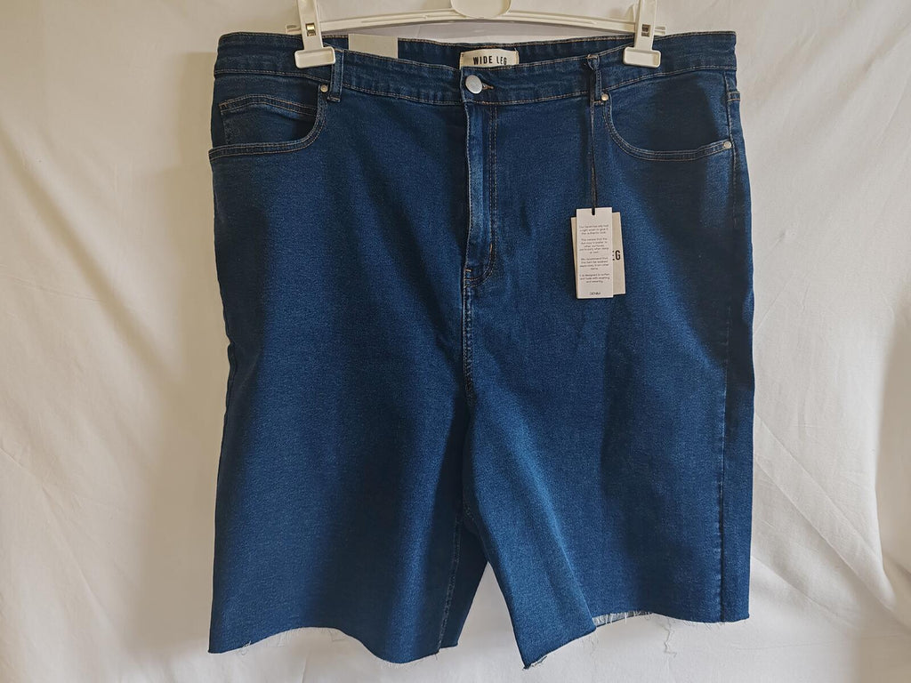 Yours | UK 26 | Wide Leg Denim Shorts | Cotton