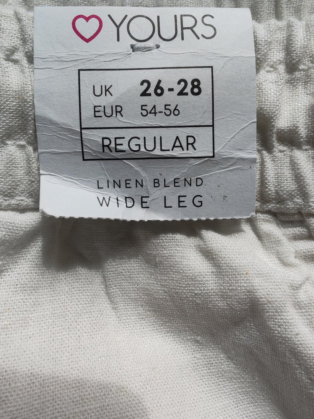 Yours | UK 26-28 | Chic white trousers | Linen