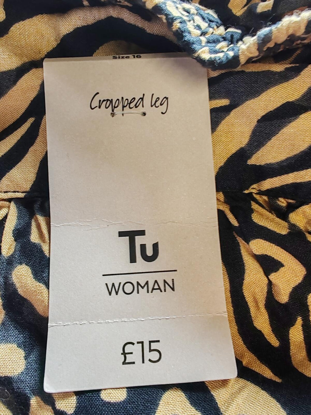 TU | UK 16 | Animal Print Trousers | Viscose