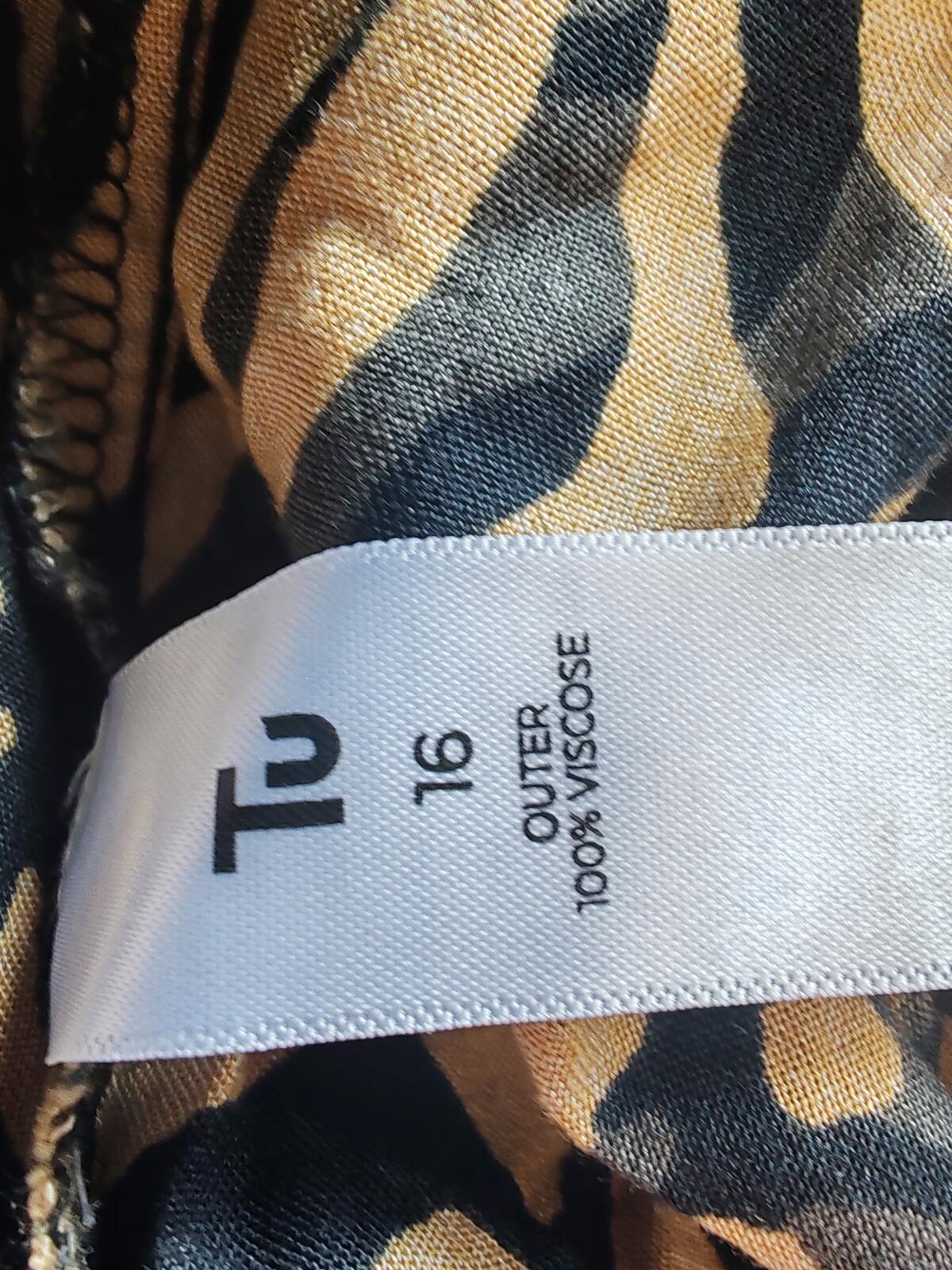 TU | UK 16 | Animal Print Trousers | Viscose
