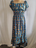 Mela London | UK 12 | Navy Floral Dress | Polyester
