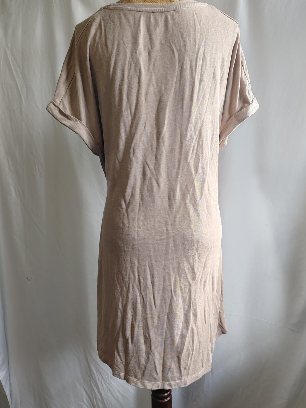 F&F | UK 18 | Pink Tshirt Dress with Tie | Modal