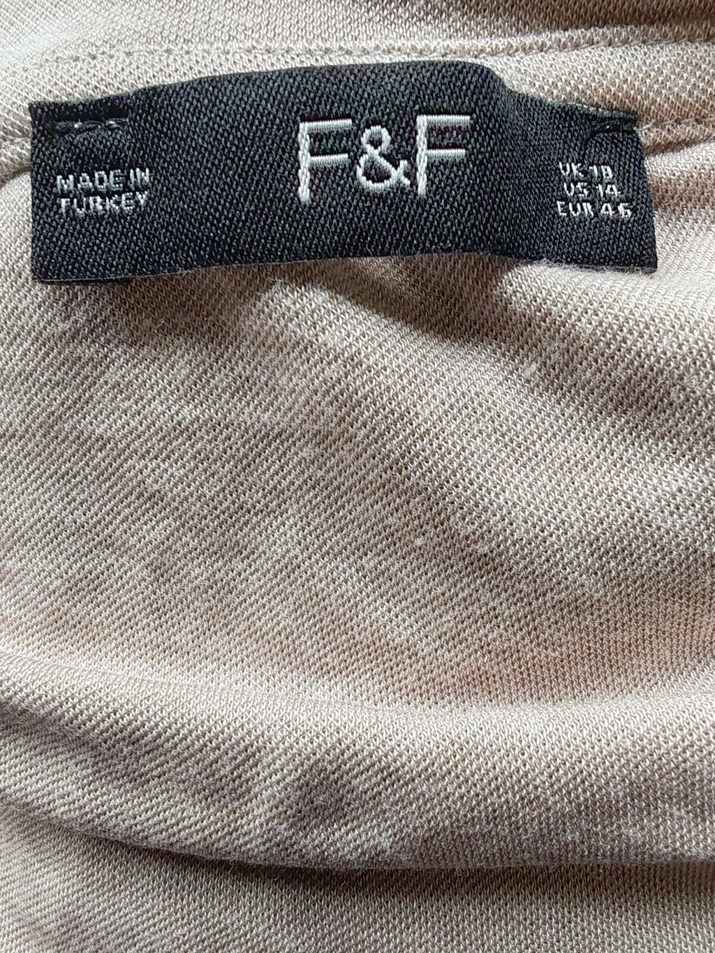 F&F | UK 18 | Pink Tshirt Dress with Tie | Modal