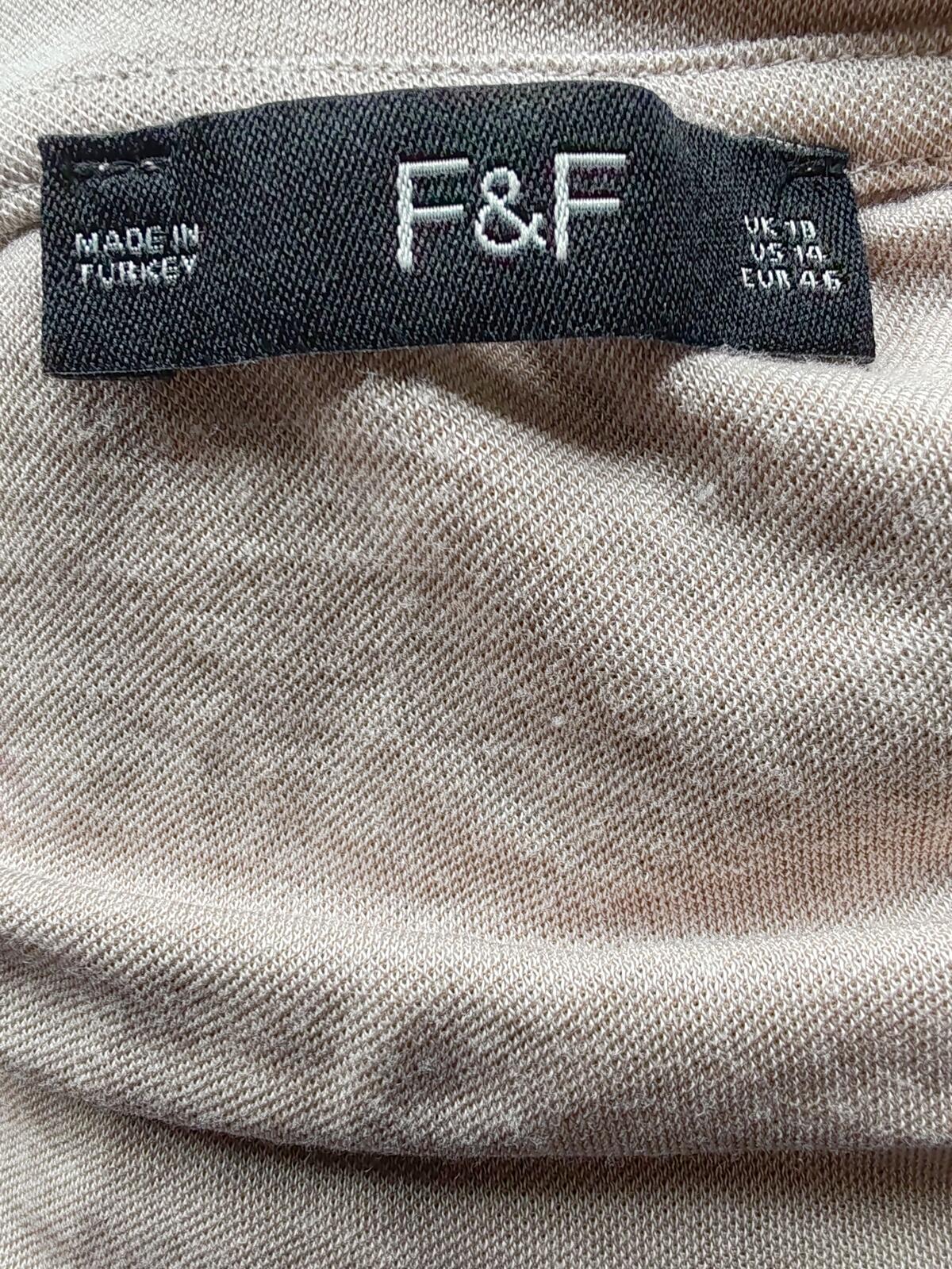 F&F | UK 18 | Pink Tshirt Dress with Tie | Modal