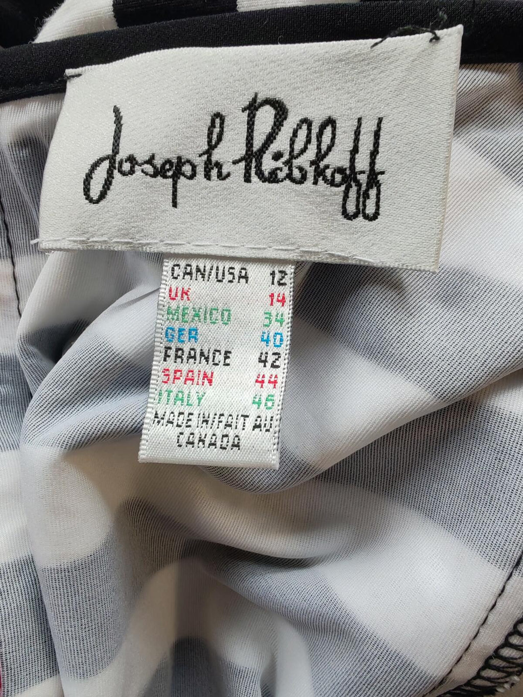 Joseph Ribkoff | Size 12 | Striped Bodycon Dress |