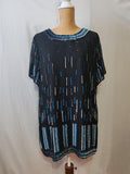 Joanna Hope | UK 20 | Black/Sliver/Blue Top | Polyester