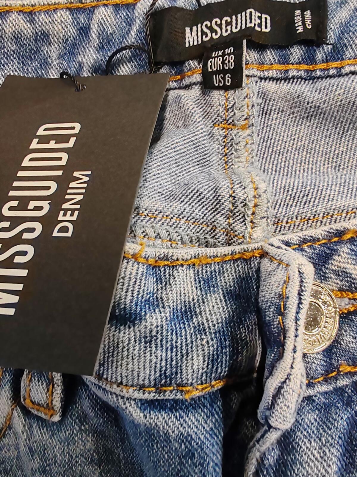 Missguided | UK 10 | Ripped Jeans | Cotton