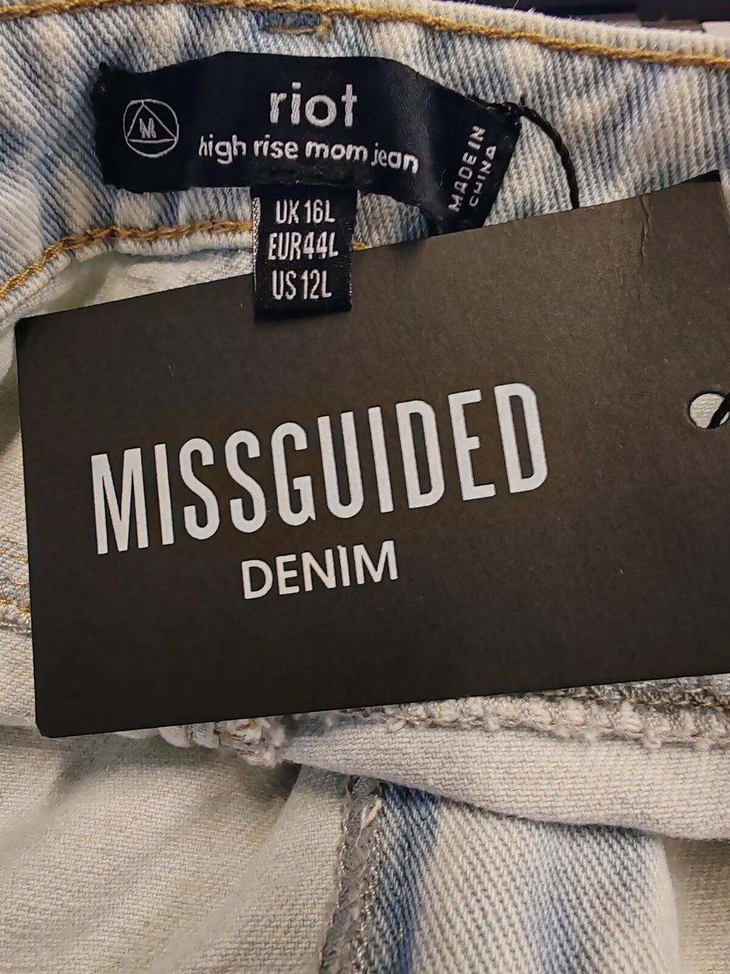 Missguided Riot | UK 16L | Ripped Jeans | Cotton