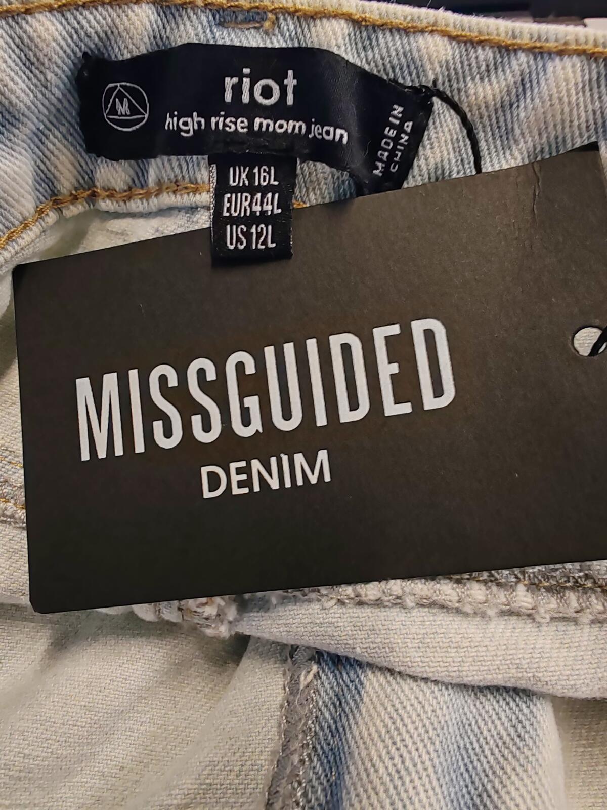 Missguided Riot | UK 16L | Ripped Jeans | Cotton