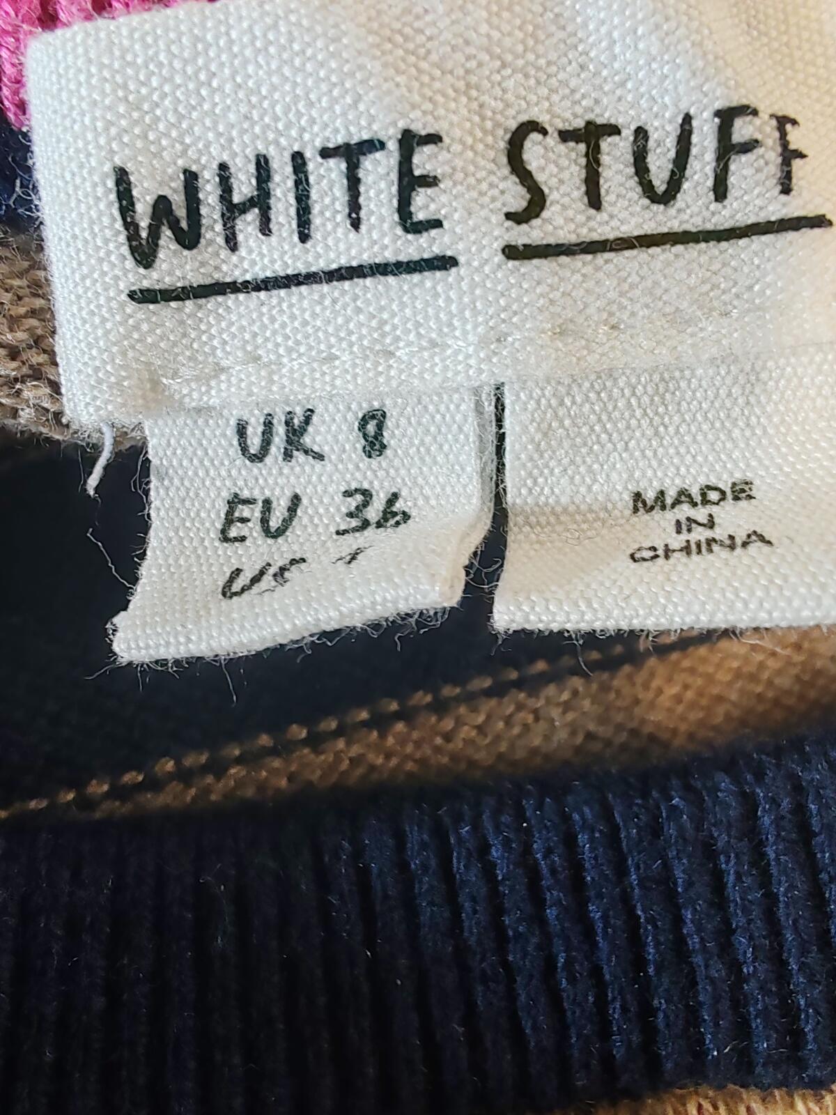 White Stuff | UK 8 | Multi-coloured Patterned Jumper | Cotton