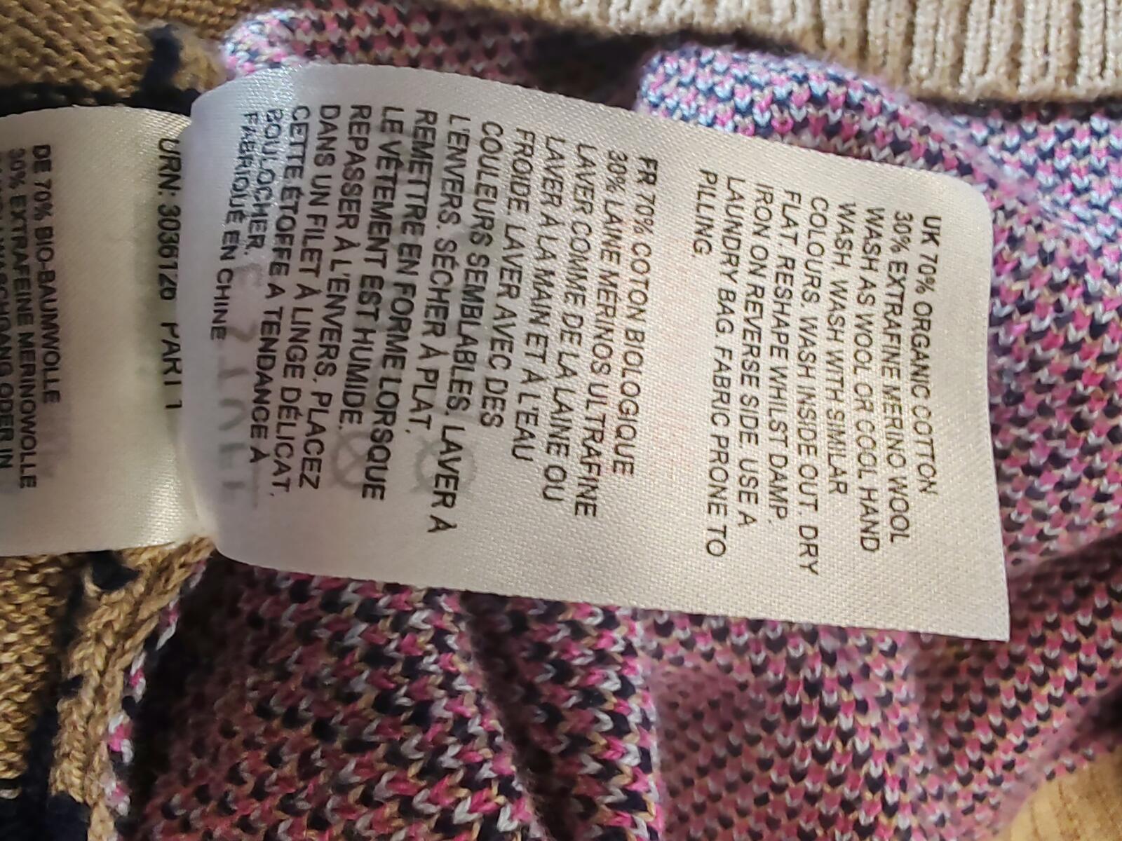 White Stuff | UK 8 | Multi-coloured Patterned Jumper | Cotton