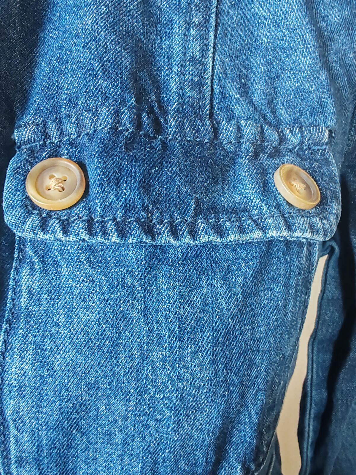 Dannii Minogue | UK 10P | Button Denim Dress | Cotton