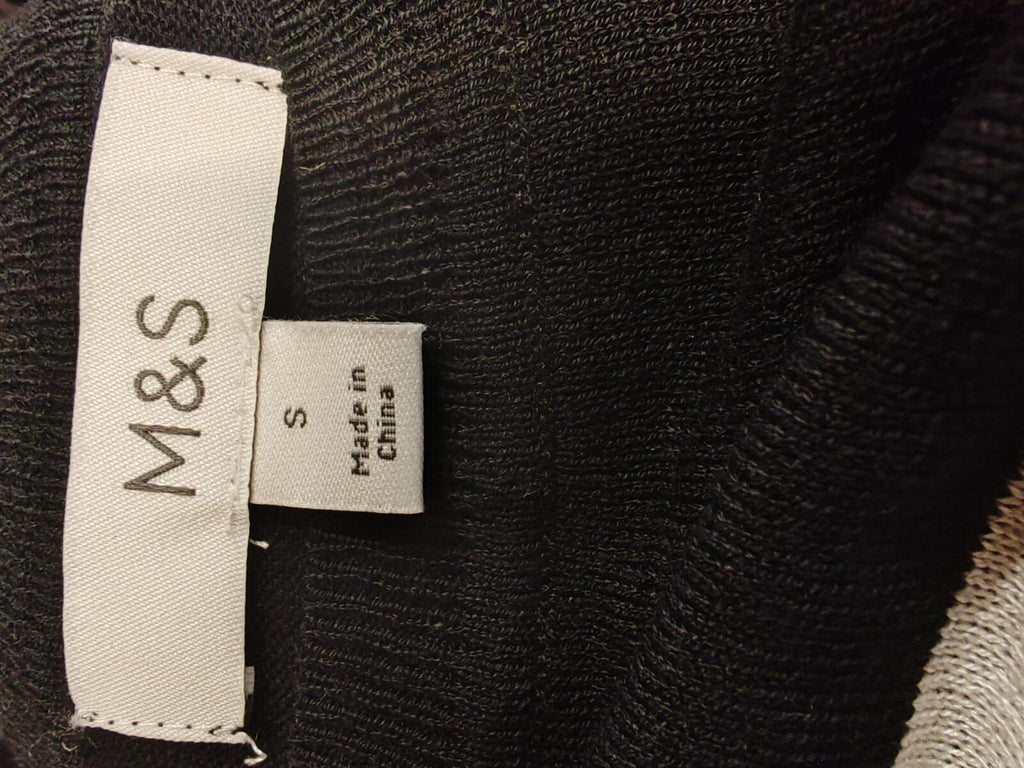 M&s | S | Black & White Jumper | Acrylic