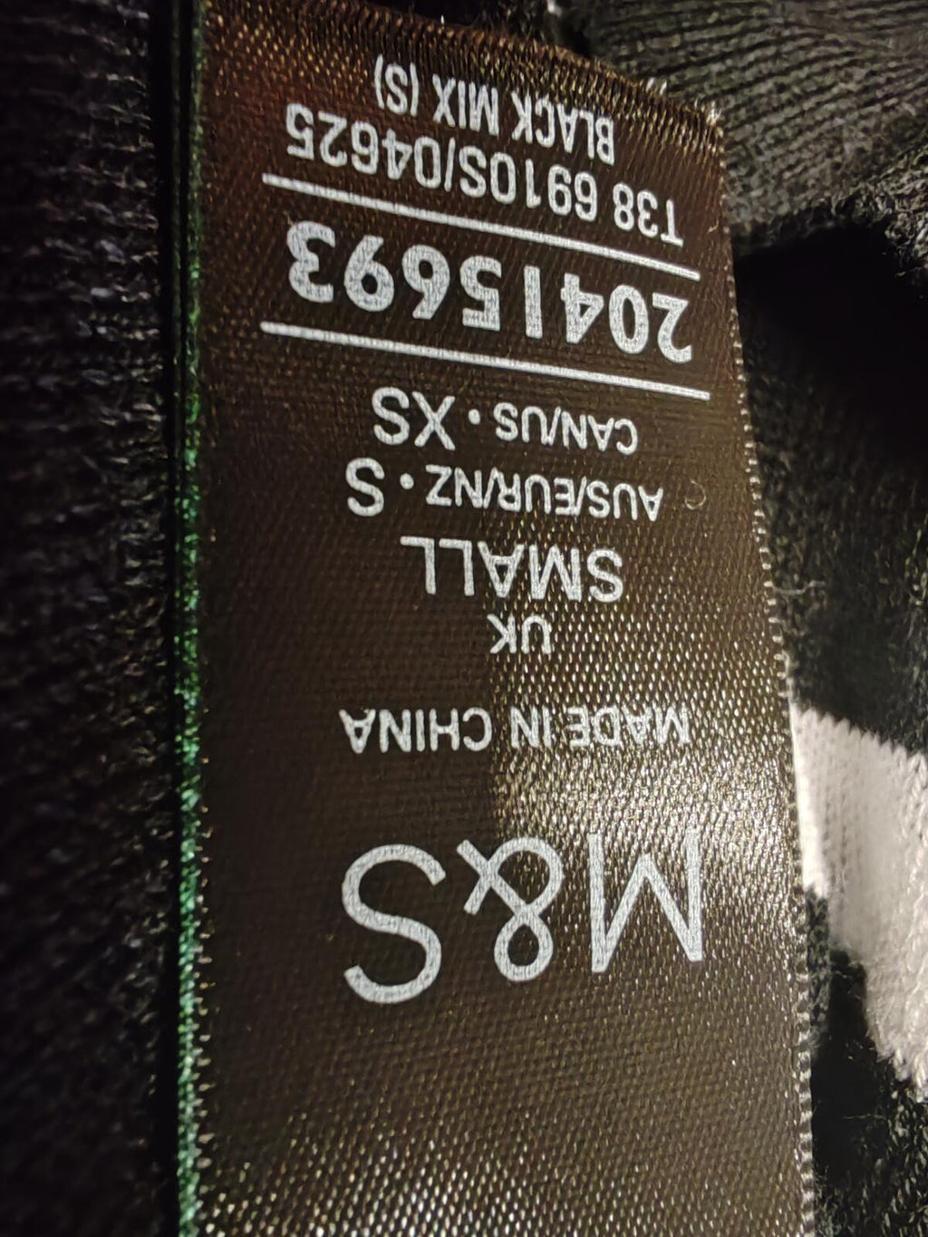 M&s | S | Black & White Jumper | Acrylic