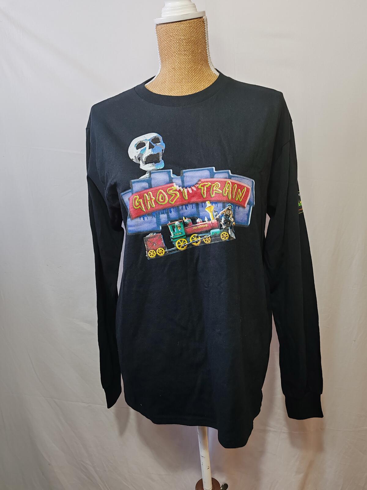 Blackpool Pleasure Beach | Size M | Black Ghost Train Tshirt | Cotton