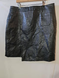 Paraphrase | UK 12 | Black Faux Leather Skirt | Polyurethane