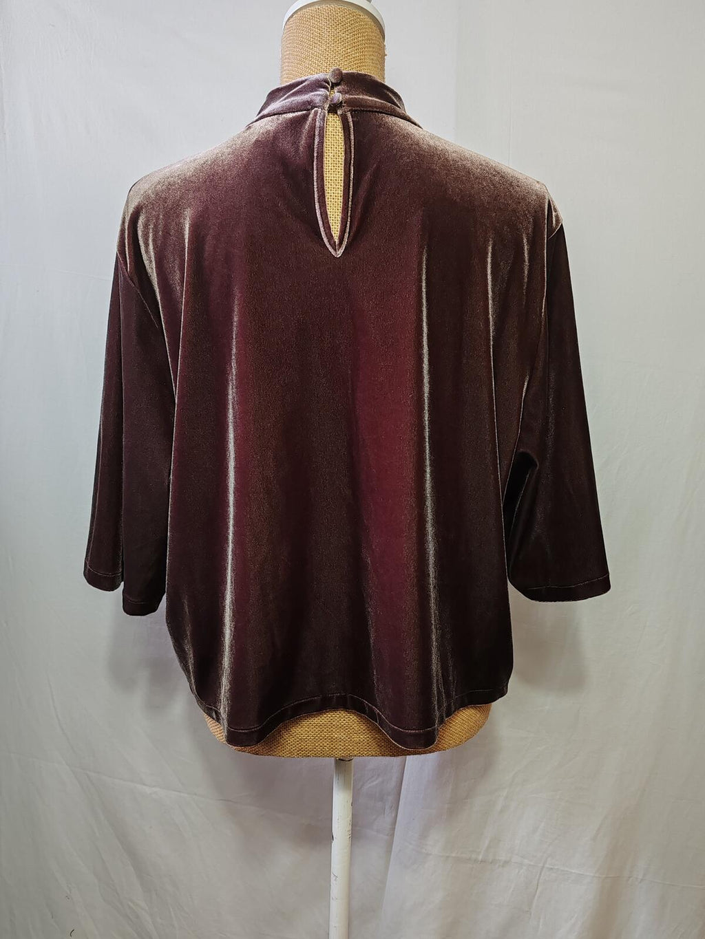 M&s | UK 20 | Brown velvet Tshirt | Polyester