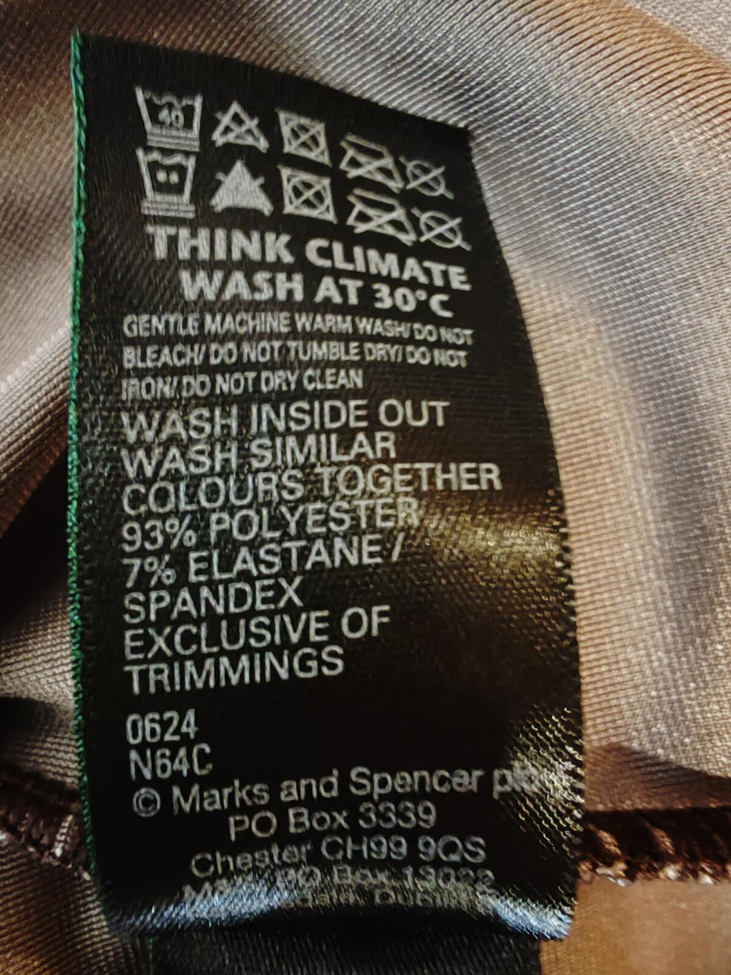 M&s | UK 20 | Brown velvet Tshirt | Polyester