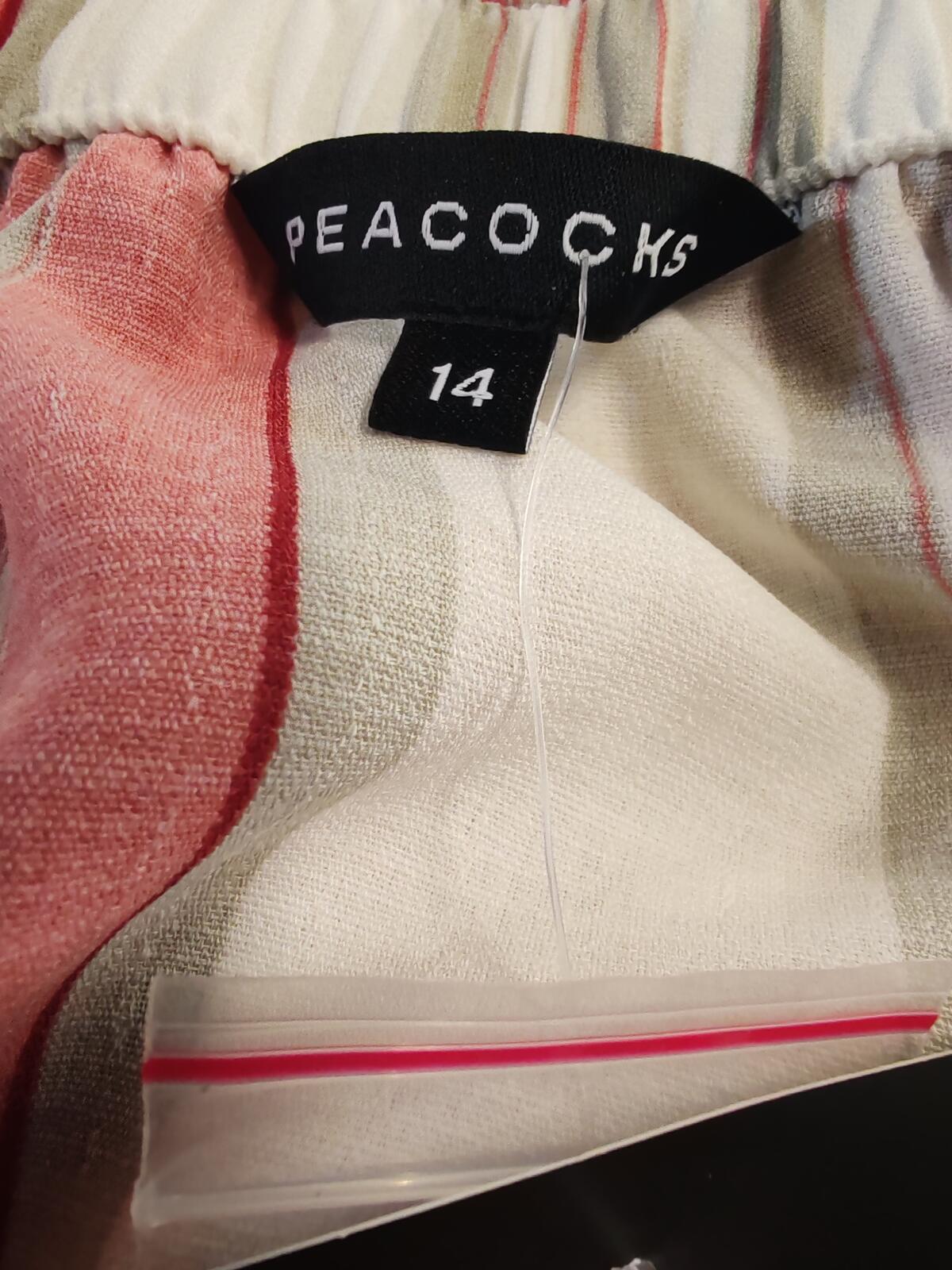 Peacocks | UK 14 | Striped Dress | Polyester
