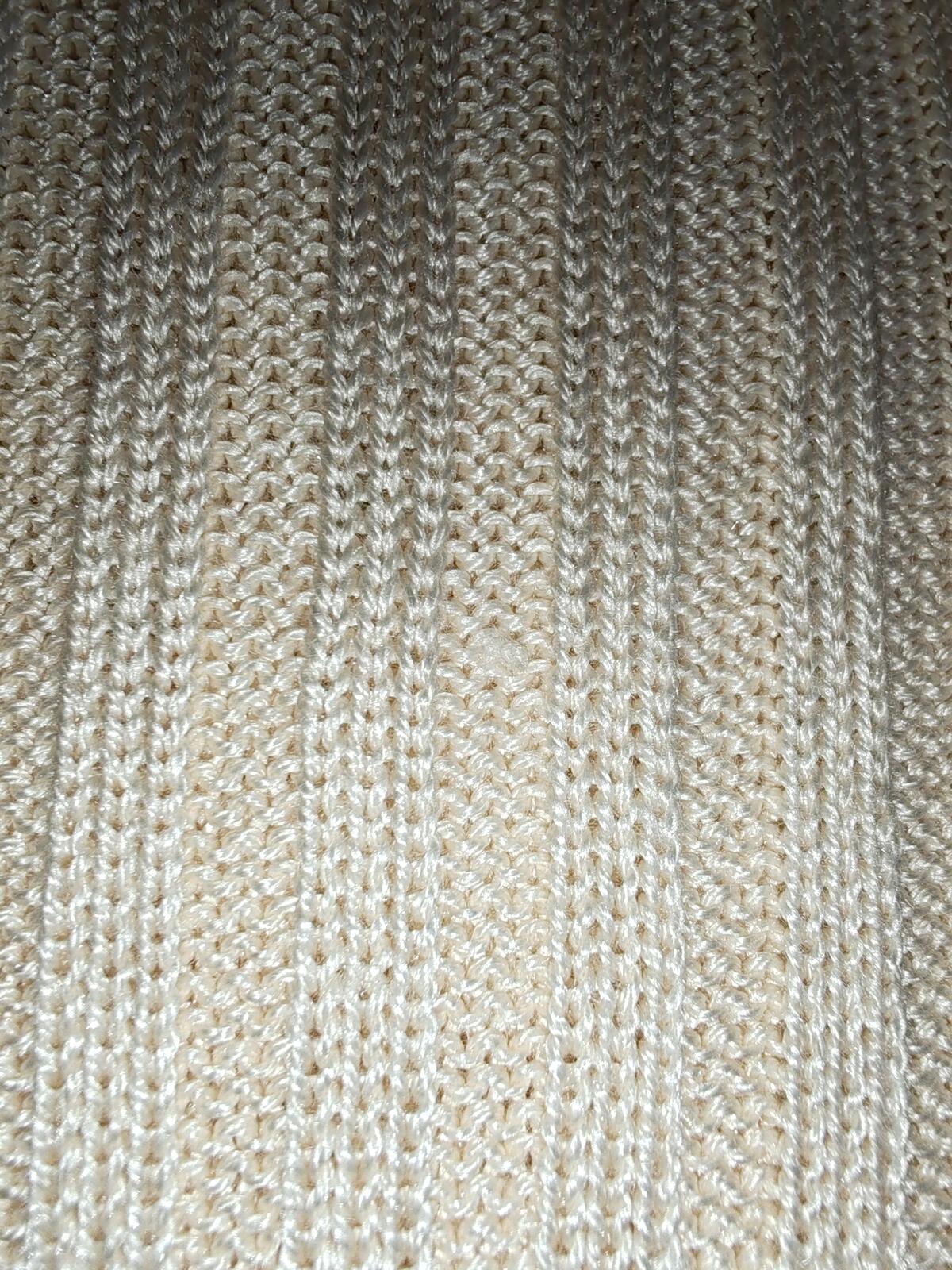 St Michael | M&s | UK 12 | Vintage Beige Knitted Tshirt | Silk