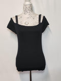 Bitter Kai Rand | L | Black Cold Shoulder Tshirt