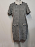 Select | UK 16 | Dogtooth Tartan Tunic Dress | Black & White |Polyester |