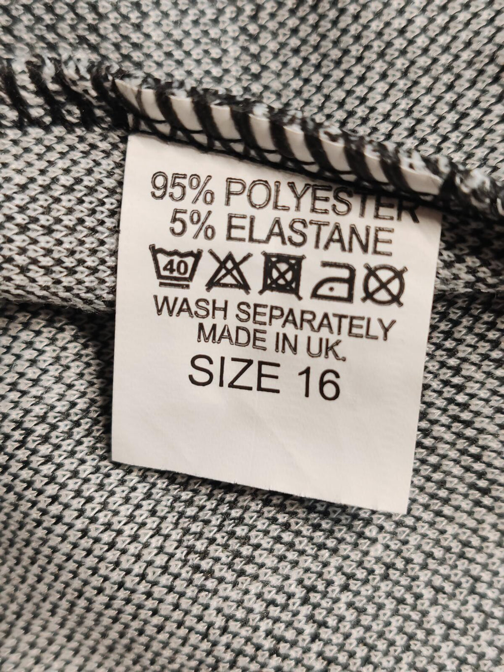 Select | UK 16 | Dogtooth Tartan Tunic Dress | Black & White |Polyester |