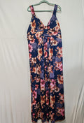 Mela London |UK 22 | Floral Dress |Navy & Multi-coloured