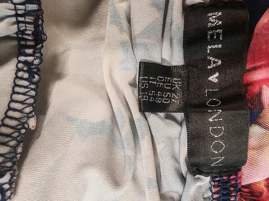 Mela London |UK 22 | Floral Dress |Navy & Multi-coloured