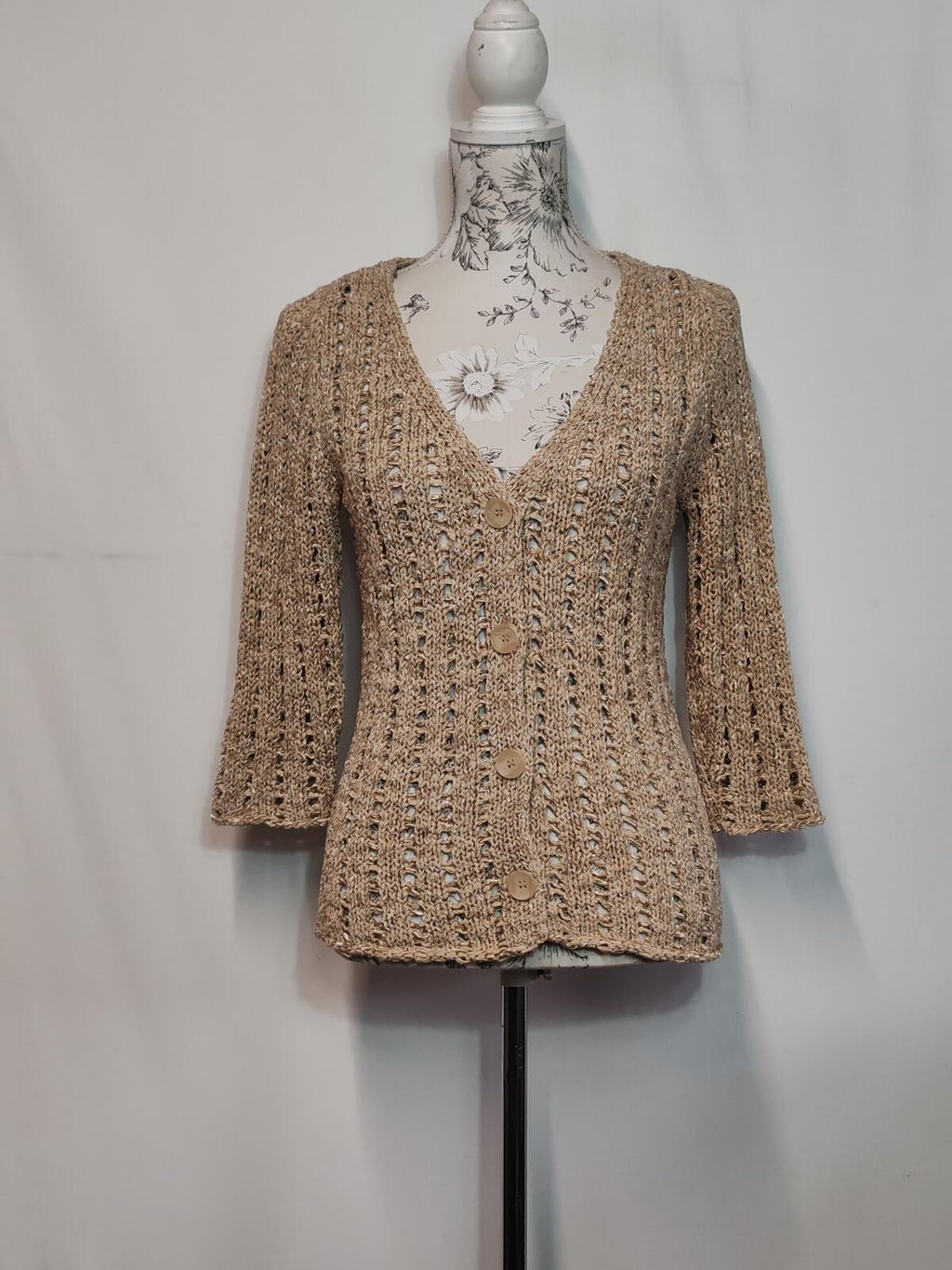 Minuet | UK 10 | Buttoned Petite Cardigan | Beige