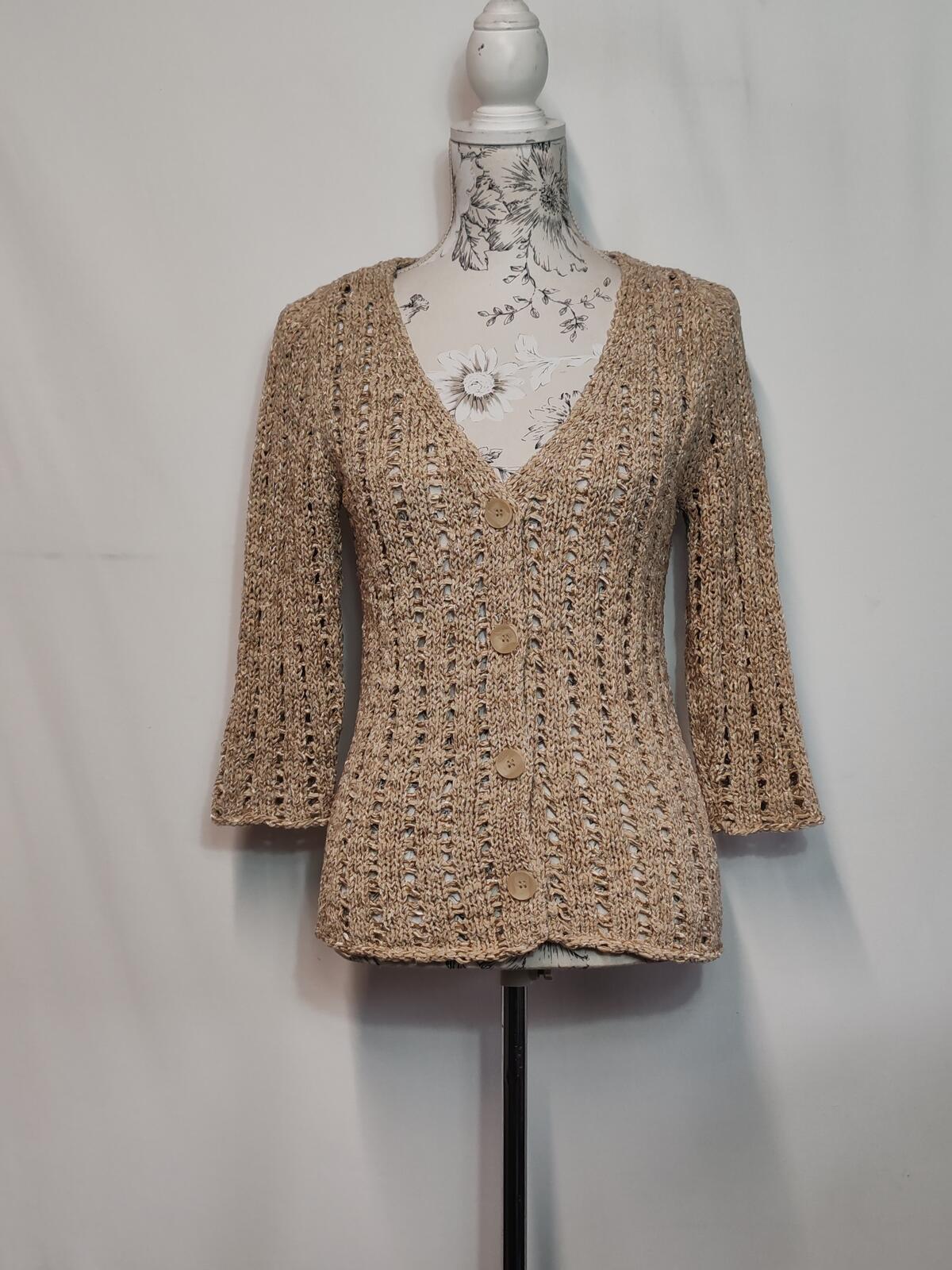 Minuet | UK 10 | Buttoned Petite Cardigan | Beige