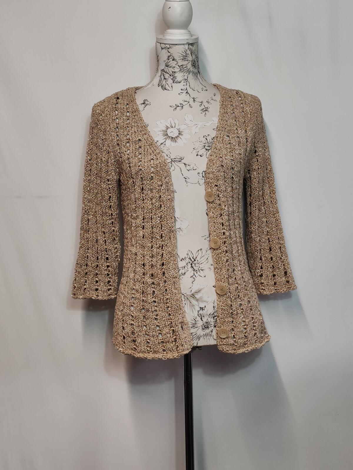 Minuet | UK 10 | Buttoned Petite Cardigan | Beige