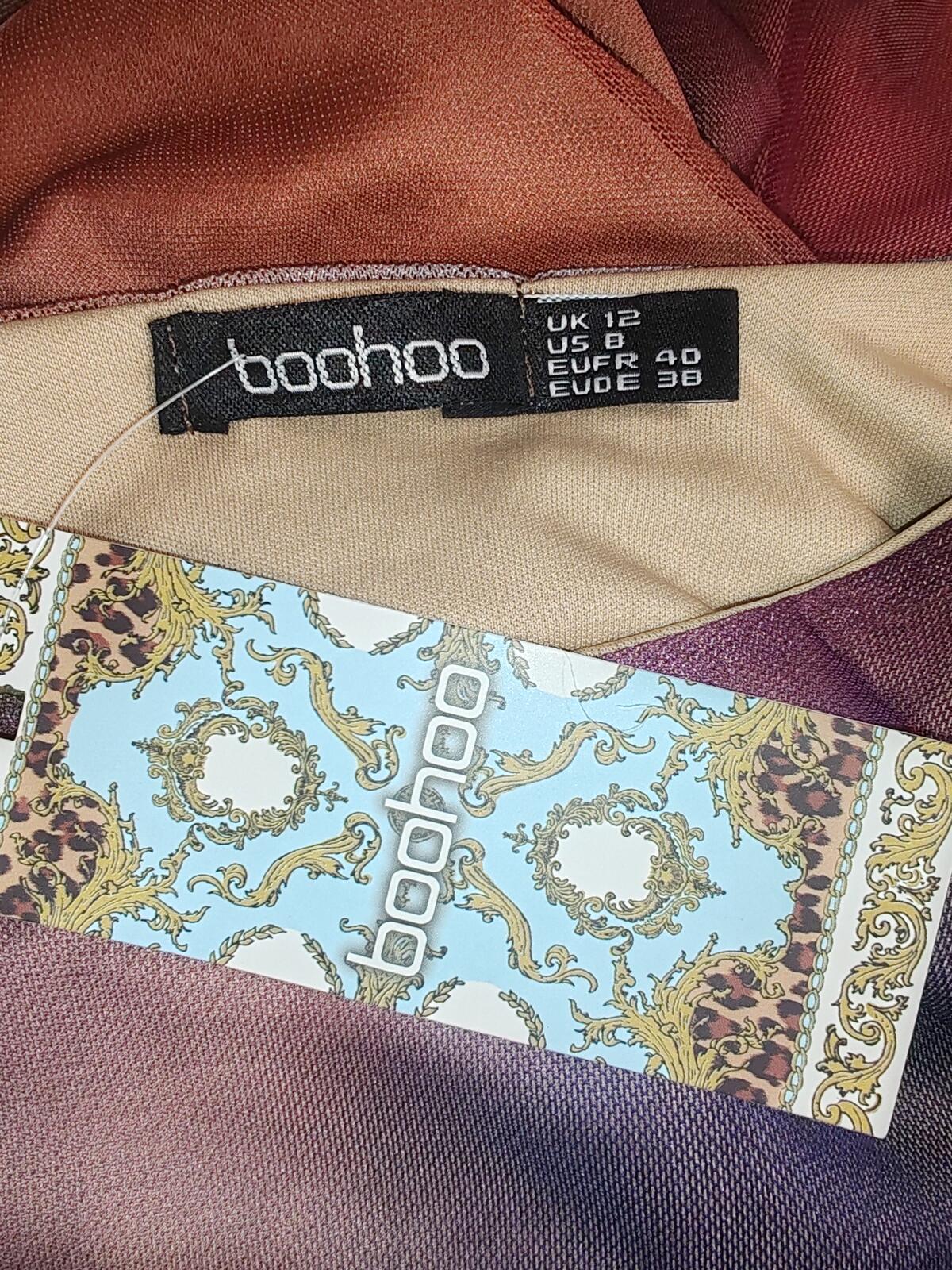 Boohoo | UK 12 | Tie Dye Dress | Multi-Coloured | Polyester
