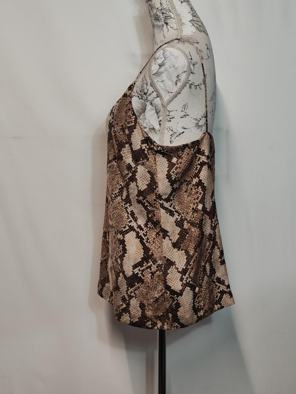 H&M | UK 16 | Snake Print Strappy Top | Browns | Polyester
