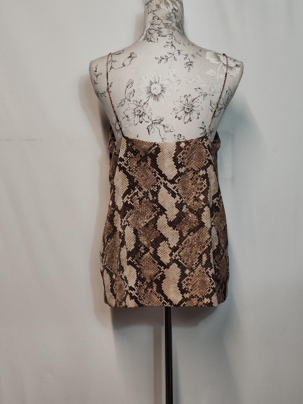 H&M | UK 16 | Snake Print Strappy Top | Browns | Polyester