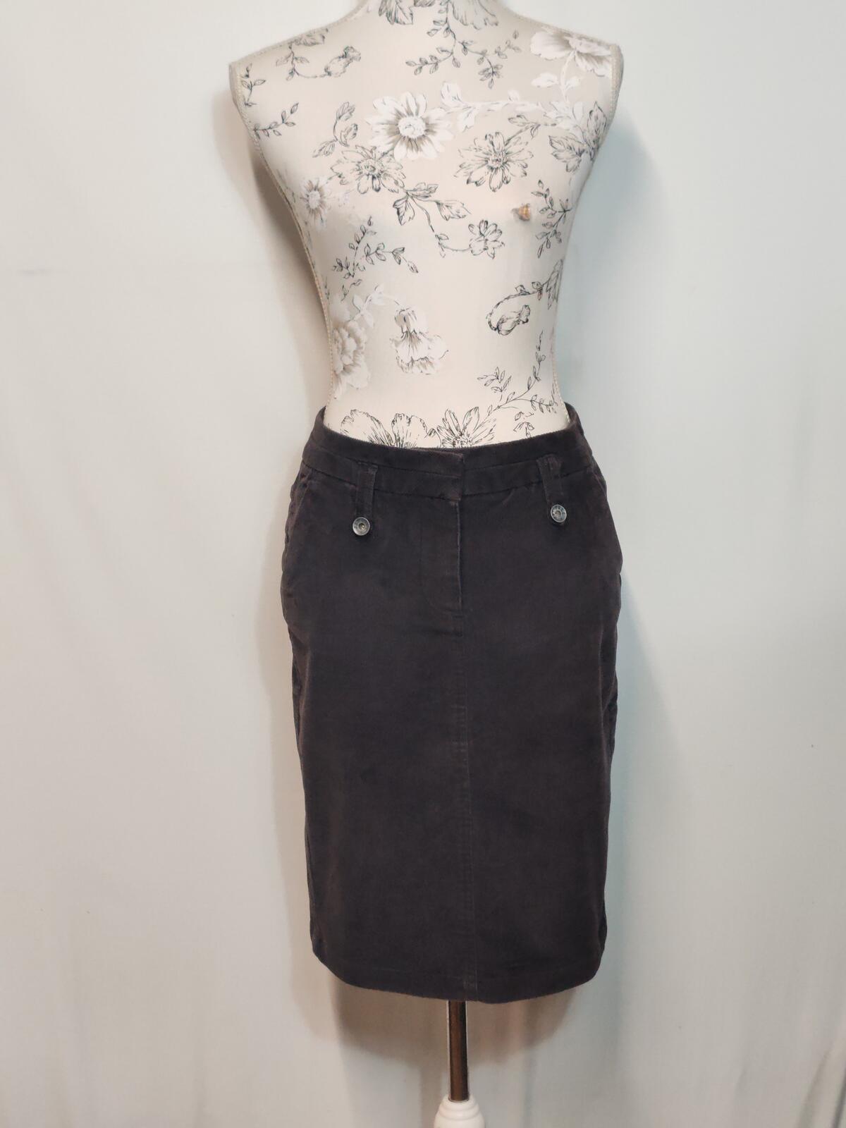 Fat Face | UK 8 | Corduroy Skirt | Brown | Polyester